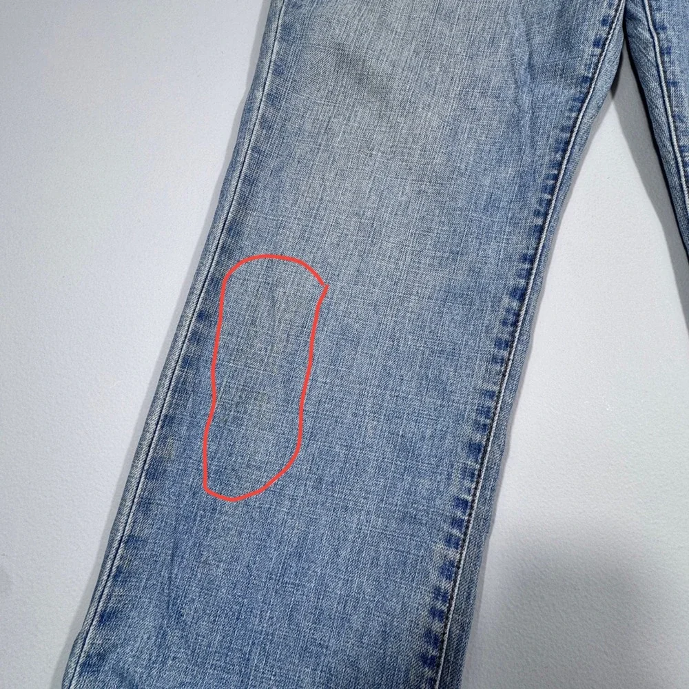Chaps Denim Mens Straight Fit Light Wash‎ Blue Cotton Jeans 36x30